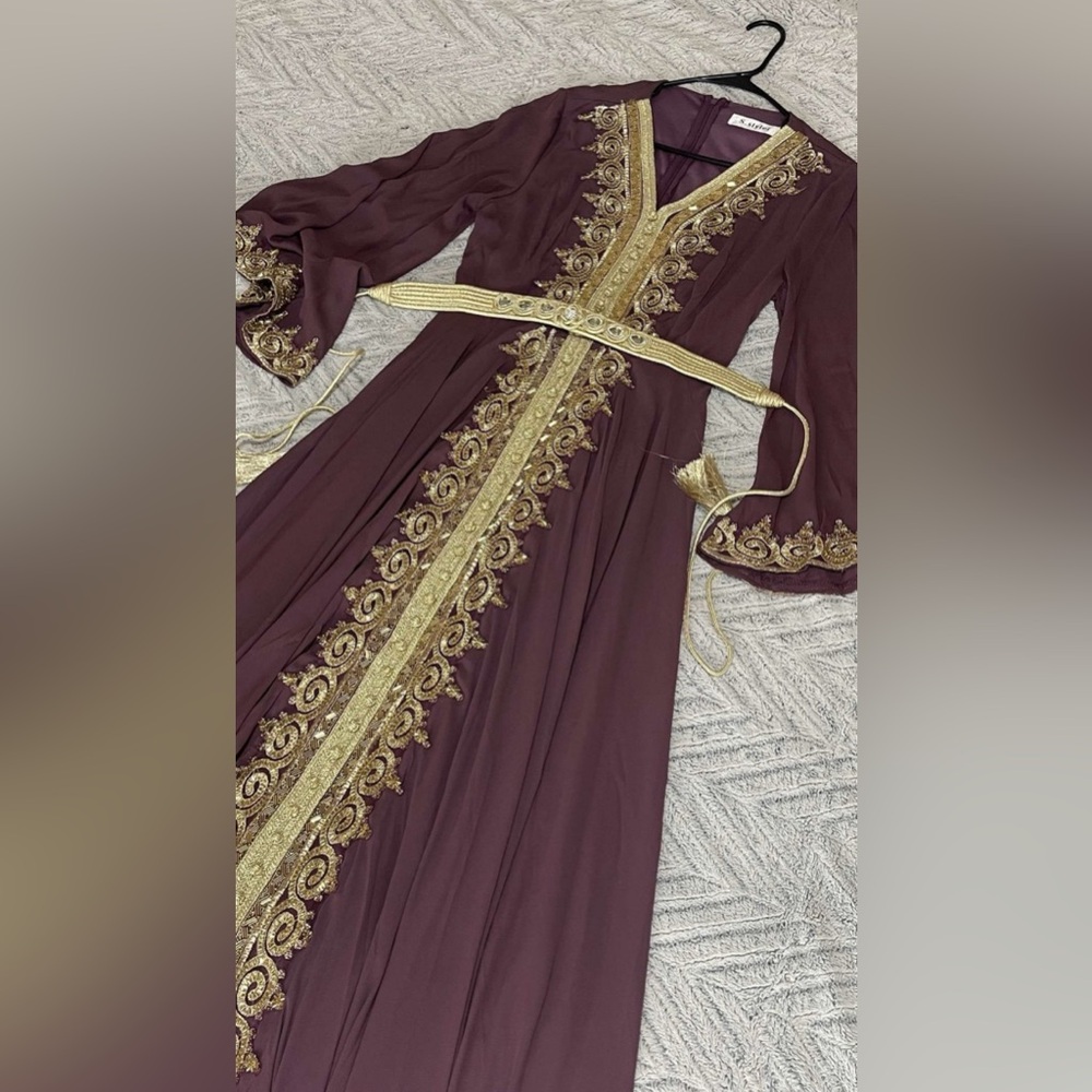Purple Moroccan Kaftan Dress